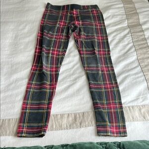 Crewcuts Red and Black Plaid Leggings